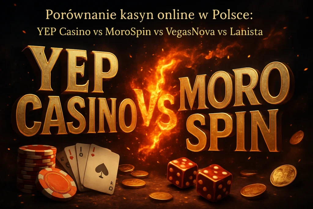 Porównanie kasyn online w Polsce: YEP Casino vs MoroSpin vs VegasNova vs Lanista — Kasyno-live